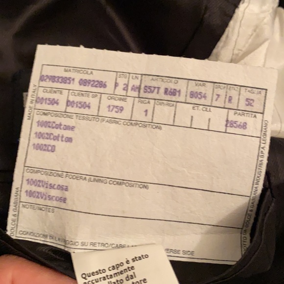 Dolce & Gabbana Mens Striped Blazer 52 - Picture 6 of 7